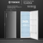 Teknix TL1435X 143cm Tall Freestanding Larder Fridge