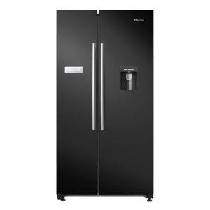 Hisense 578L Side-by-Side Fridge Freezer, Black