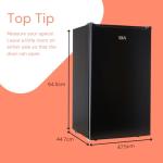 Kühlschrank Freistehend 91 L Schwarz 48 cm