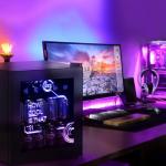 HCK 48L Cyberpunk Mini Fridge with Glass Door