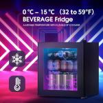 HCK 48L Cyberpunk Mini Fridge with Glass Door