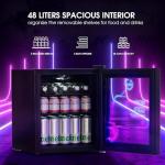 HCK 48L Cyberpunk Mini Fridge with Glass Door