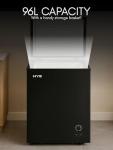 Black 96L Quiet Chest Freezer for Families