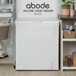 Abode 198L White Chest Freezer with Wire Basket