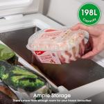 Abode 198L White Chest Freezer with Wire Basket
