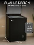 Black 96L Quiet Chest Freezer for Families