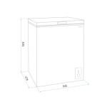 Baridi 99L Adjustable Thermostat Chest Freezer - Black