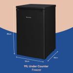 Russell Hobbs 91L Under Counter Freezer - Black
