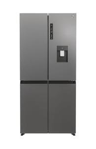 Hoover 4-Door Cube Fridge Freezer, 463L, Silver