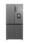 Hoover 4-Door Cube Fridge Freezer, 463L, Silver