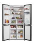 Hoover 4-Door Cube Fridge Freezer, 463L, Silver