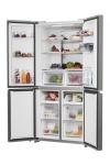 Hoover 4-Door Cube Fridge Freezer, 463L, Silver