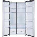 HYE Side By Side Fridge Freezer, 505L, Silver