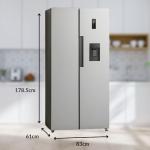 HYE 444L Side-by-Side Fridge Freezer with Water Dispenser