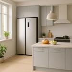 HYE Side By Side Fridge Freezer, 505L, Silver