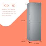 SIA 252L Silver Combi Fridge Freezer