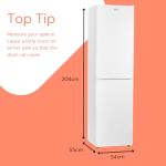 SIA White Fridge Freezer with 302L Capacity