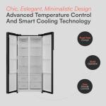 Cookology 460L Black American Side-by-Side Fridge Freezer