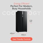 Cookology 460L Black American Side-by-Side Fridge Freezer