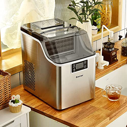 Stainless Steel Automatic Ice Maker, 18kg/24H