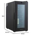 Cookology 10 Bottle Countertop Wine Cooler - Black
