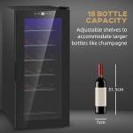 HOMCOM 50L Freestanding Wine Cooler for 18 Bottles