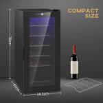 HOMCOM 50L Freestanding Wine Cooler for 18 Bottles