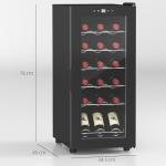 HOMCOM 50L Freestanding Wine Cooler for 18 Bottles