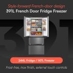 Cookology 70cm French Door Fridge Freezer, 391L