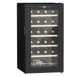 HOMCOM 24-Bottle Freestanding Wine Cooler - Black