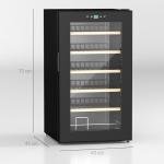 HOMCOM 24-Bottle Freestanding Wine Cooler - Black
