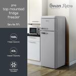 Swan Retro Top Mount Fridge Freezer – Grey
