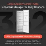 Cookology CTFR362WH 362L Frost Free Larder Fridge