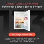 Cookology 55cm Undercounter Fridge with Ice Box