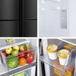 Fridgemaster 4-Door No Frost Fridge Freezer, Black