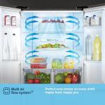 Fridgemaster 4-Door No Frost Fridge Freezer, Black