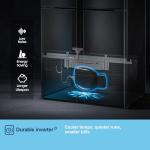 Fridgemaster 4-Door No Frost Fridge Freezer, Black