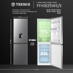 Teknix 55cm Frost Free Fridge Freezer with Dispenser