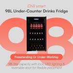 TUKNON Cookology CBC98BK Glass Door Drinks Fridge
