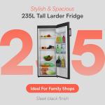 Cookology CTFR235BK Tall Upright Larder Fridge