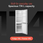 Cookology 174L Freestanding Fridge Freezer in White