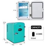 Koolatron 6-Can Retro Mini Fridge in Green