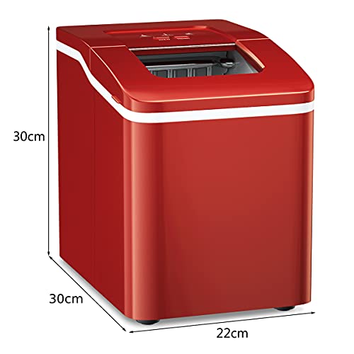 GiantexUK Portable Countertop Ice Maker (Red)