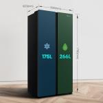 Fridgemaster Slim American Side-by-Side Freezer 441L