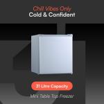 Cookology Silver Mini Freezer, 32 Litre, A+ Rated