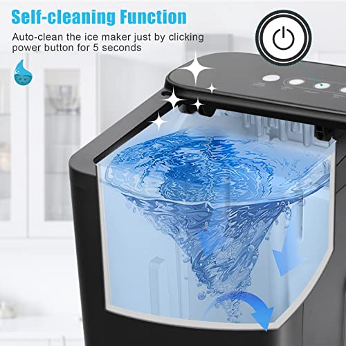 Compact Countertop Ice Maker with 2 Sizes