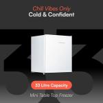 Cookology MFZ32WH Mini Tabletop Freezer - 32L