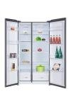 HYE Side By Side Fridge Freezer, 505L, Silver