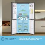 Fridgemaster 4-Door American Fridge Freezer - Silver