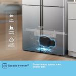 Fridgemaster 4-Door American Fridge Freezer - Silver